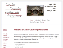 Tablet Screenshot of carolinacounselingprofessionals.com